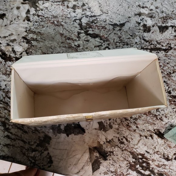 Vintage Viviane Woodard cosmetic carrying case large 12-in x9-in x 4-in clasp - Picture 11 of 15